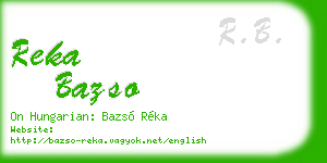 reka bazso business card
